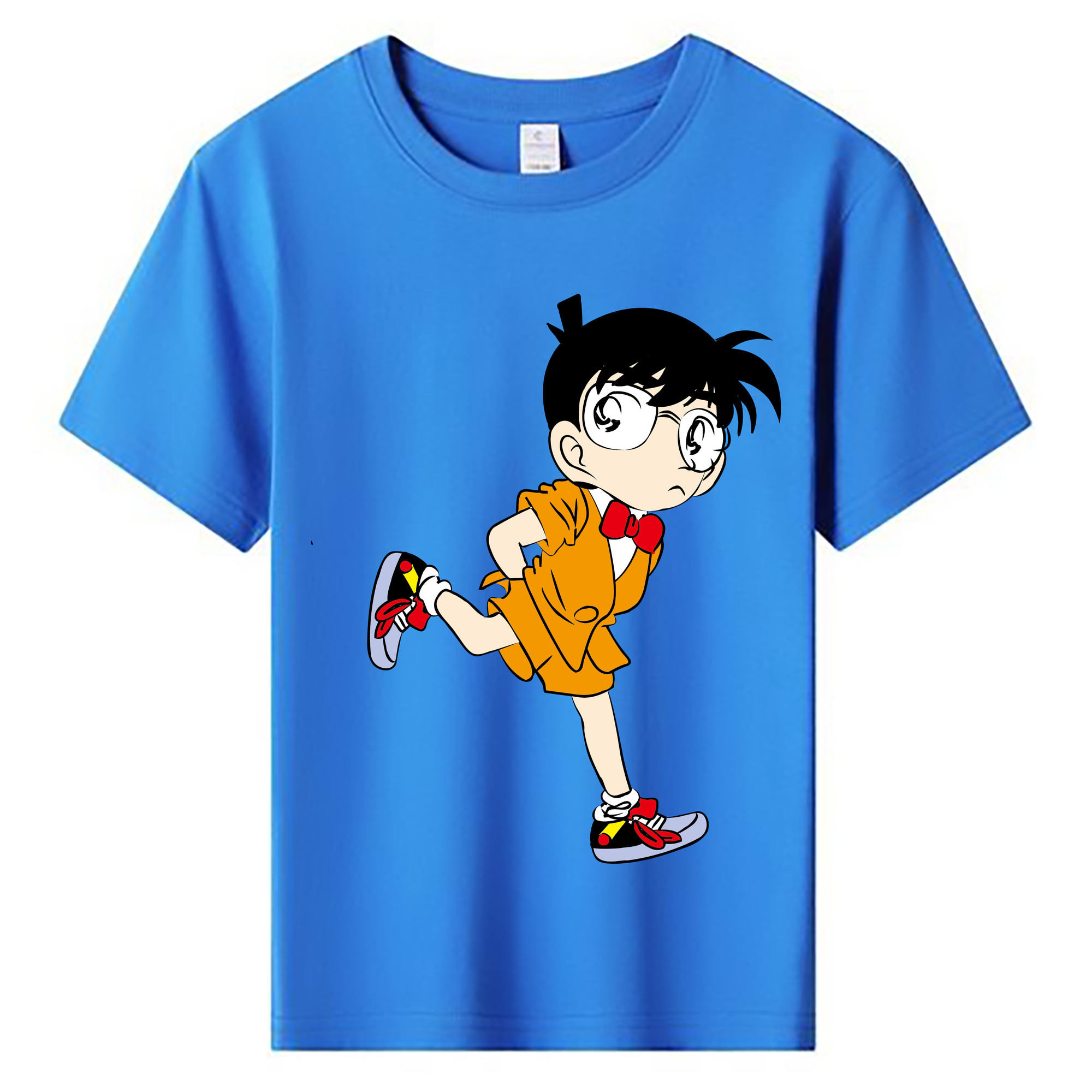 （画像用） 名探偵コナン 江戸川 コナン Detective Conan Conan Edogawa 綿100％キッズTシャツ（フロントプリント）